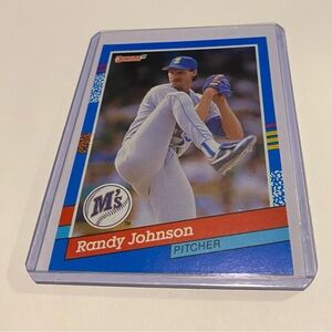 Randy Johnson 1991 Error Donruss Baseball Card # 134 Vintage Collectible
